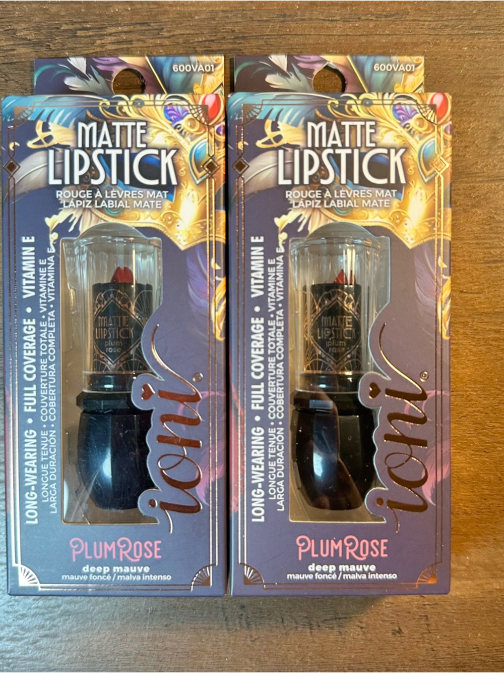 Ioni Veil Of Allure Matte Lipstick~ Plum Rose (Deep Mauve)~Matte Finish 2pc NEW